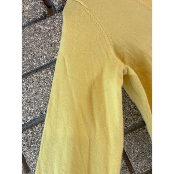 Lilly Pulitzer Womens Yellow V-Neck Sweater With Embroidered Palm Tree Logo - Picture 5 of 9